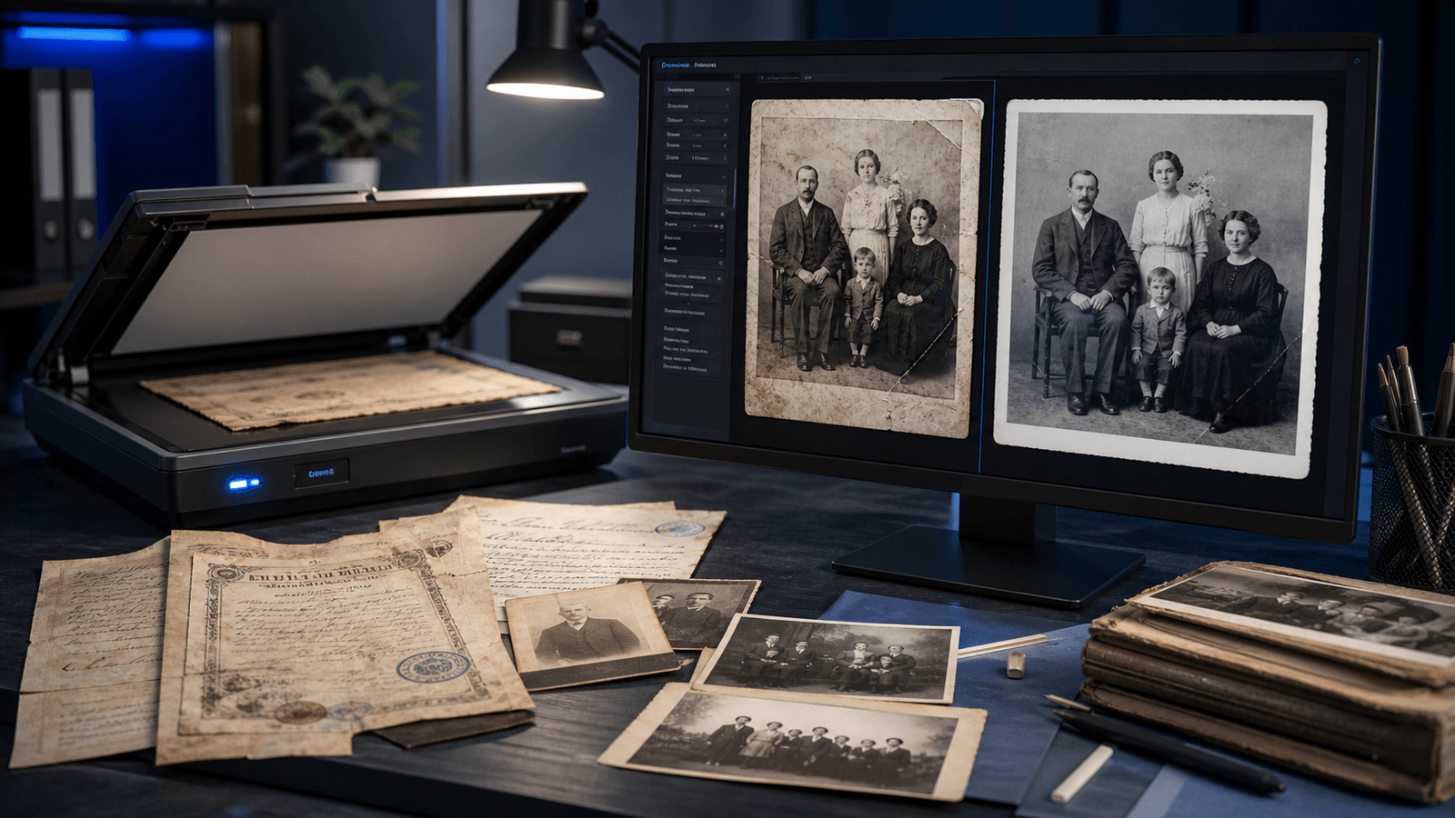 Восстановление сканов старых документов и фотографий нейросетью